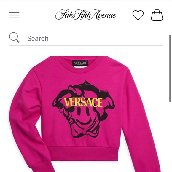 NWT Versace Medusa Cropped Sweatshirt